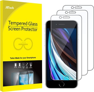 Screen Protector for iPhone SE 3/2 (2022/2020 Edition), 4.7-Inch, Tempered Glass Film, 3-Pack
