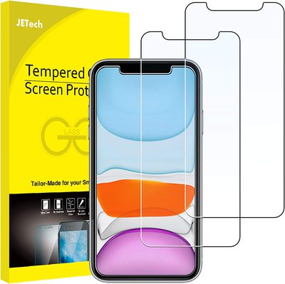 JETech Screen Protector for iPhone 11 and iPhone XR, 6.1-Inch, Tempered Glass Film, 2-Pack